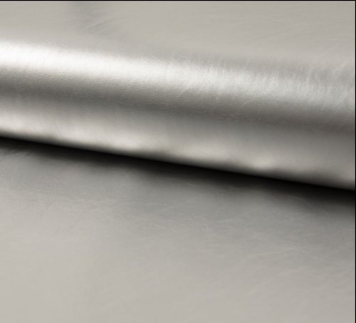 Kunstleder - Glanz - silber